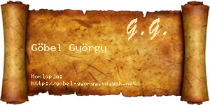 Göbel György névjegykártya
