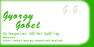 gyorgy gobel business card